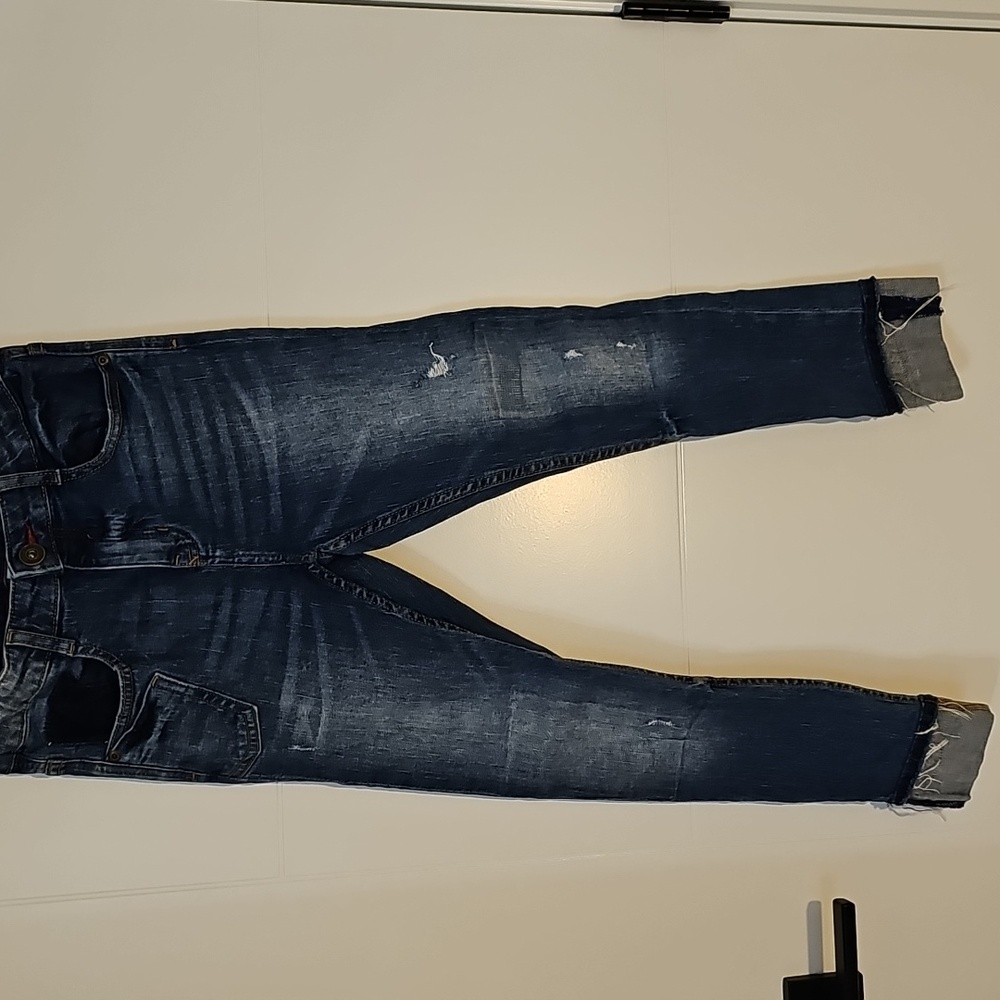 Zara Kids Distressed Denim Blue Jeans Boys 9/10